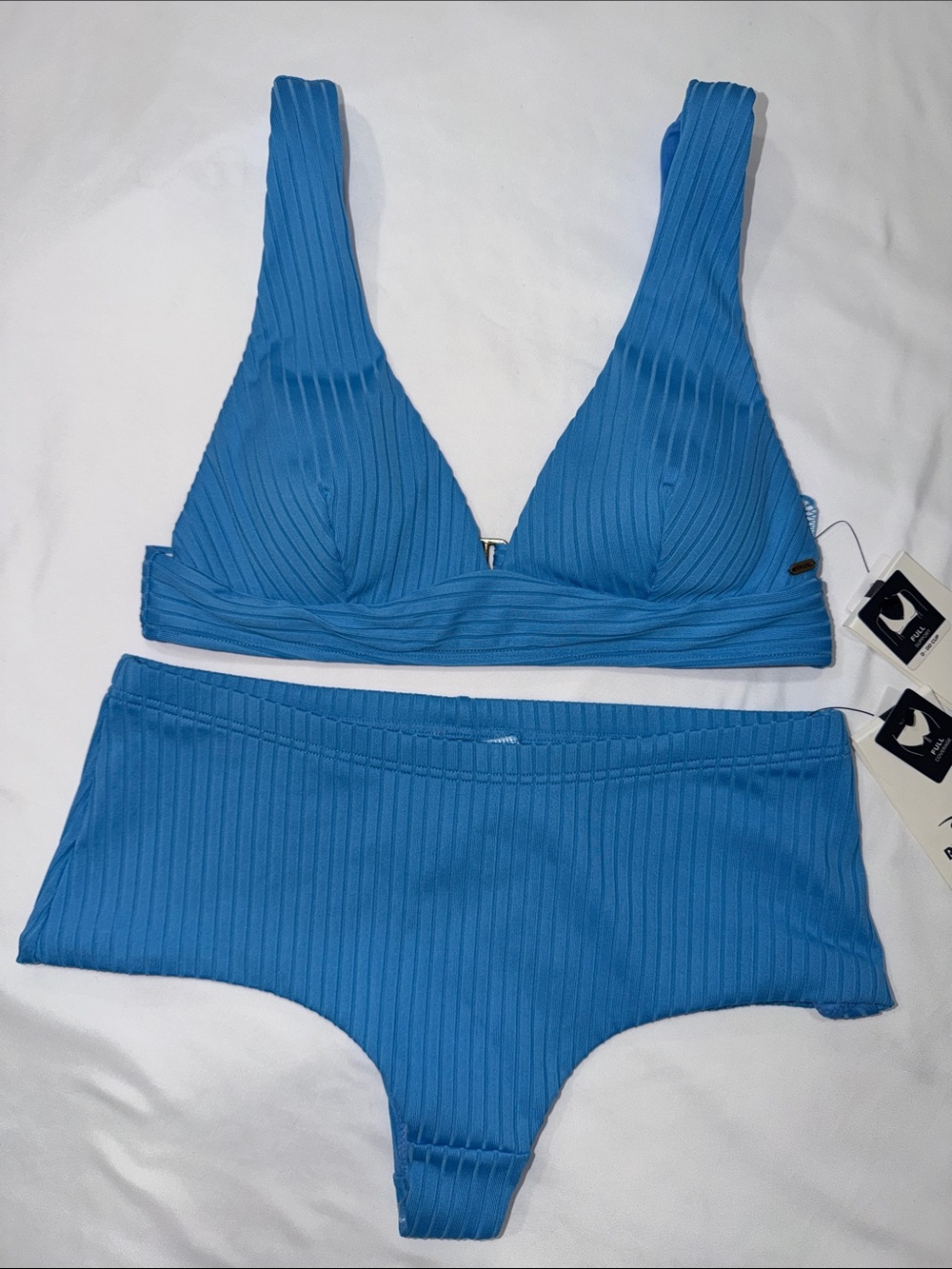 Rip Curl Premium Surf D-Dd Deep-V Bikini top & Boyleg Bikini Bottom, SMALL